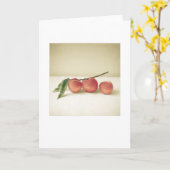 Carte de voeux vierge de jardin de pêche (Fleur jaune)