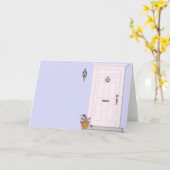 Carte de voeux vierge de la maison de porte avant (Fleur jaune)