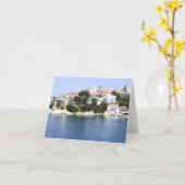 Carte de vœux vierge de l'île de Skiathos, Grèce (Fleur jaune)