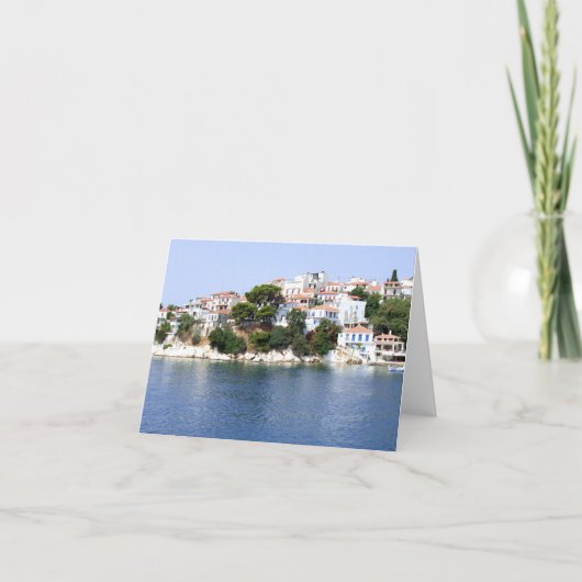 Carte de vœux vierge de l'île de Skiathos, Grèce (Devant)