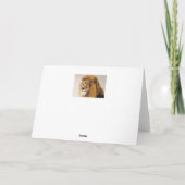 Carte de voeux vierge de lion (Dos)