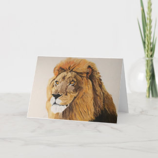 Carte de voeux vierge de lion