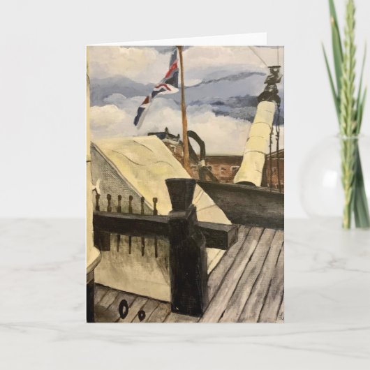Carte de voeux vierge de navire HMS Victory (Devant)