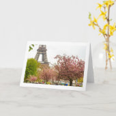 Carte de voeux vierge de Paris In Spring (Fleur jaune)