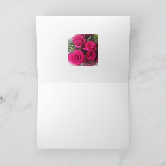 Carte de voeux vierge de roses (Intérieur)