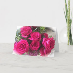 Carte de voeux vierge de roses