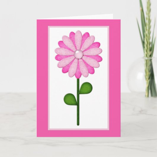 Carte de voeux vierge de saison rose d2 (Devant)