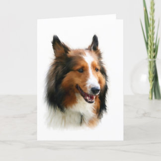 Carte de voeux vierge de Sheltie