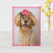 Carte de voeux vierge de sourire douce de Maddi (Fleur jaune)