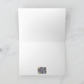 CARTE DE VOEUX vierge d'hortensias (Intérieur)