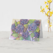 CARTE DE VOEUX vierge d'hortensias (Fleur jaune)