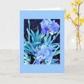 Carte de voeux vierge d'iris (Fleur jaune)