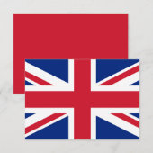 Carte de vœux vierge drapeau Union Jack (Devant / Derrière)
