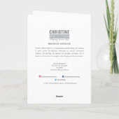 Carte de vœux vierge Fleurs de printemps (Dos)