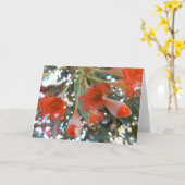 Carte de voeux vierge - fleurs oranges d'arbre de (Fleur jaune)