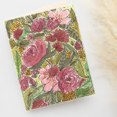 Carte de vœux vierge Fleurs roses jolies