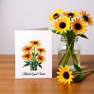 Carte de vœux vierge florale Black Eyed Susan