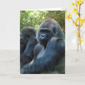 Carte de voeux vierge Gorilla (Fleur jaune)