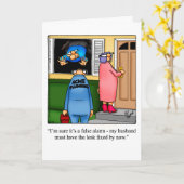 Carte de voeux vierge Humour de plomberie (Fleur jaune)