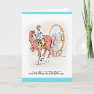 Carte de voeux vierge Humour Horseracing