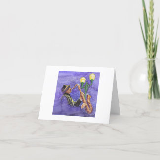 Carte de voeux vierge Jazz guy