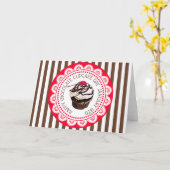 Carte de voeux vierge Jour de Cupcake au chocolat (Fleur jaune)