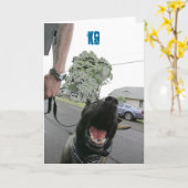 Carte de voeux vierge K9 (Fleur jaune)