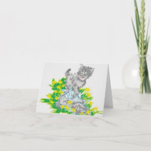 Carte de vœux vierge / Kitten