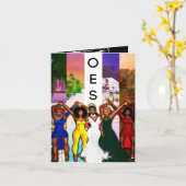 Carte de vœux vierge OES Ordre de l'Étoile de l'Or (Fleur jaune)