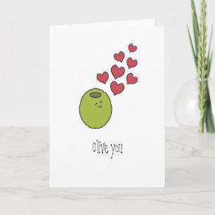 Carte de voeux vierge "Olive You"