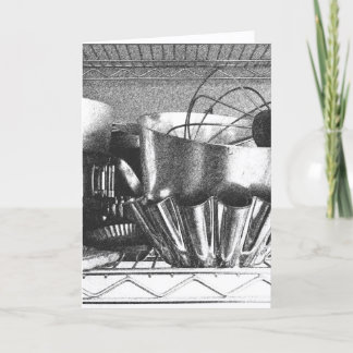 Carte de vœux vierge Outils de boulanger