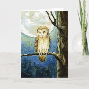Carte de vœux vierge Owl Moon