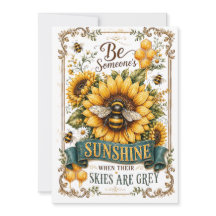 Carte de vœux vierge personnalisable - Soleil et a