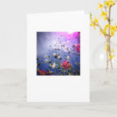 Carte de voeux vierge, photo devant. (Fleur jaune)