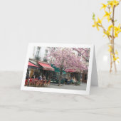 Carte de voeux vierge pliée Spring in Paris (Fleur jaune)