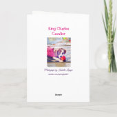 Carte de vœux vierge pour chiot Cavalier King Char (Dos)