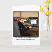 Carte de voeux vierge pour Humour de salle d'audie (Fleur jaune)