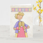 Carte de voeux vierge pour la fête des mères (Fleur jaune)