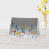 Carte de voeux vierge pour les méduses de verre so (Fleur jaune)