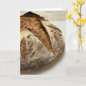 Carte de vœux vierge pour pain maison (Fleur jaune)