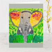 Carte de voeux vierge pour toute occasion (Fleur jaune)