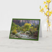 Carte de voeux vierge River, Forest & Nature Park (Fleur jaune)