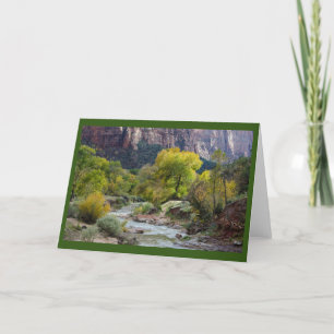 Carte de voeux vierge River, Forest & Nature Park