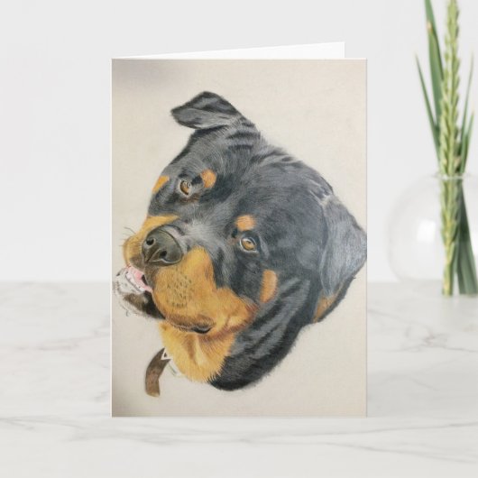 carte de vœux vierge Rottie (Devant)