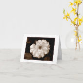 Carte de vœux vierge 'Spring Sepia Rose' (Fleur jaune)