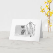 Carte de voeux vierge style New Yorker amusant (Fleur jaune)