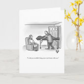 Carte de voeux vierge style New Yorker amusant (Fleur jaune)