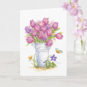 Carte de vœux vierge toutes occasions Seau de Tuli