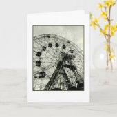 Carte de vœux vierge 'Wonder Wheel' (Fleur jaune)