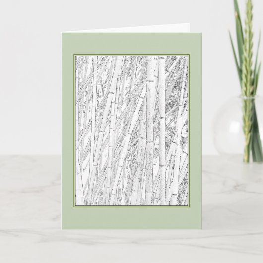 Carte de vœux vierge 'Zen Bamboo' (Devant)